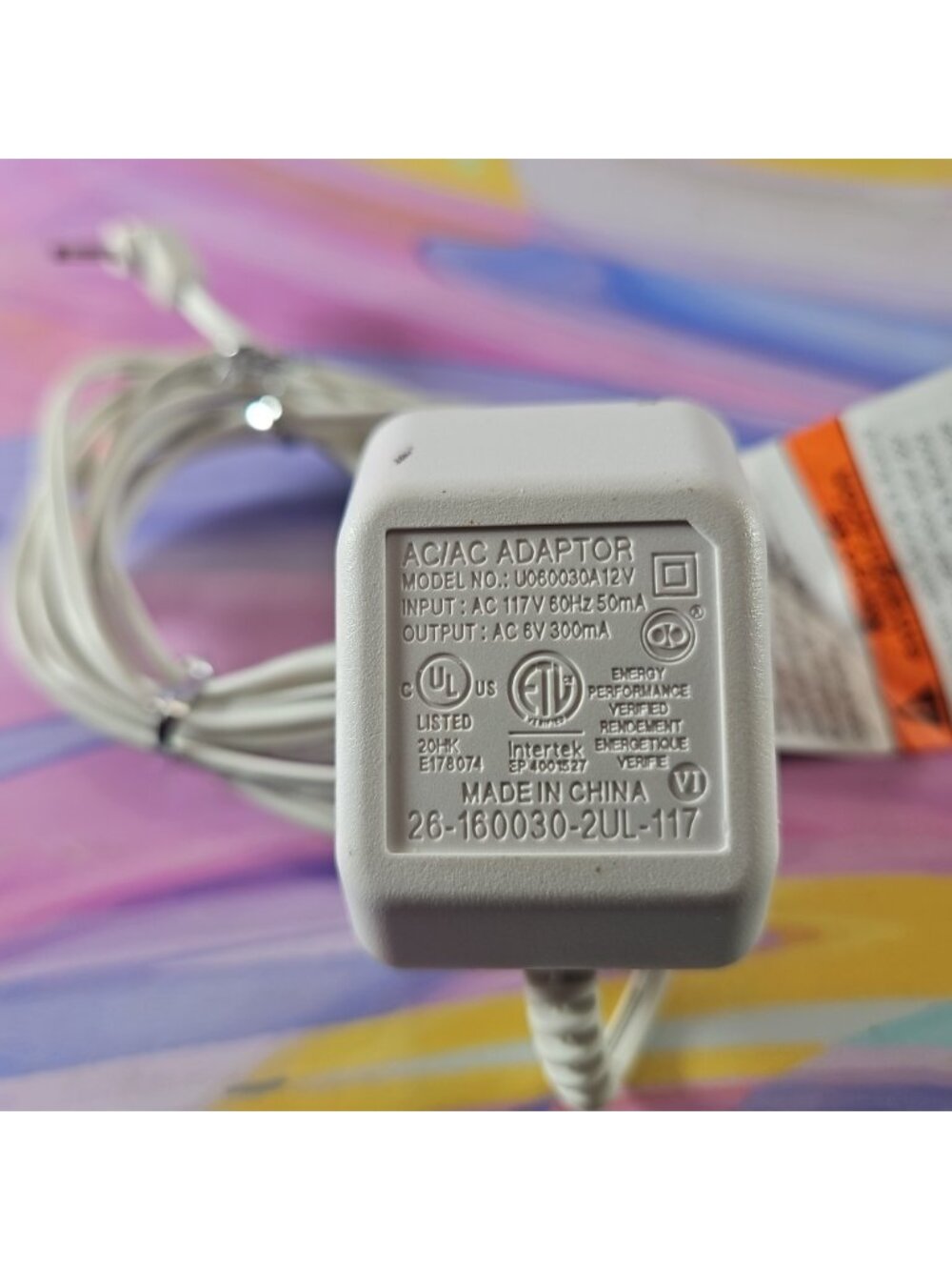 Intertek Wall Adapter Power Supply VTECH Phone UO60030A